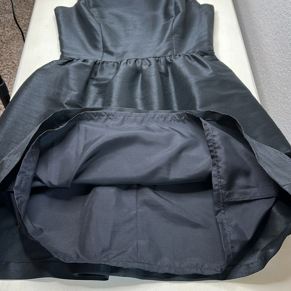 ALFRED SUNG Black Sleeveless Short‎ Bridesmaid Dress Scoop Back By Dessy Size 8 - Picture 9 of 14